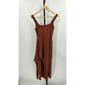 Quince Womens Tencel Jersey Side Tie Midi Dress Brown XS